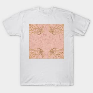 Elegant Marble - Art Deco Rose T-Shirt